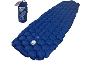 Ecotek Outdoors Insulated Hybern8 4 Season Ultralight Inflatable Sleeping Pad with Contoured FlexCell Design - Easy, Comfortable, Light, Durable, Hammock Approved - Sub Zero Temp Rating [Ocean Blue]