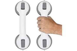 SPETEBO Łazienkowy Uchwyt z Przyssawką - Udźwig 120 kg, 2 Sztuki, Bezpieczny Uchwyt Prysznicowy z Szybką Blokadą dla Seniorów - Pomoc Pod Prysznic, Bez Wiercenia