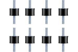 KQDRAVINE 8 pezzi antivibranti gomma M6, sgommini antivibranti condizionatore staffa, silent block, supporti in gomma con viti, ammortizzatori per pompe dell'acqua motori compressori d'aria (M6*18 VV20*15)