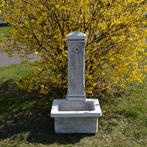 Wandbrunnen mit Becken Springbrunnen aus Steinguss, frostfest - 3