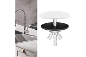 NUQIN Tap Blanking Cap,Tap Hole Stopper,Sink Hole Cover,Sink Cover,Stainless Steel Sink Blanking Cap,Sink Tap Hole Cover,Tap Hole Blanking Plug for Keeps Kitchen & Bathroom Sink Clean(White)