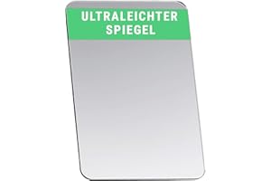 ‎FALKENHORN Falkenhorn Handspiegel – doppelseitiger, ultraflacher Acryl-Spiegel in rechteckiger Form, ideal für Basteln, Kinder, DIY, Geldbörse, Kosmetik und unterwegs – 7,0 × 10,0 cm (rechteckig), 1 Stück