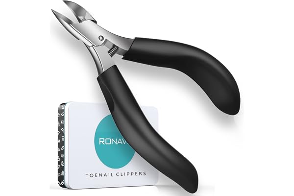 Toenail Clipper for Ingrown Toe nails- Professional Podiatrist Toenail Nipper/Heavy Duty Toenails Trimmer - Best Pedicure Tool for Men/Women by RONAVO