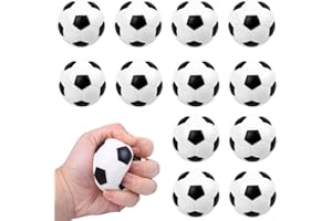 MELEAGER 12 Stück Mini Fußball, Mini Schaumstoffbälle Kinder, Weiche Fussball Klein, Fußball Stressbälle, Sportbälle Fussball, Antistressball für Kinder und Erwachsene Fußball Party