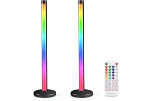 YABTF Smart LED Lightbar, RGB TV Ambient, podświetlenie tła z aplikacją i pilotem zdalnego sterowania, możliwość ściemniania, z wieloma trybami i timerem, do gier, komputerów, TV