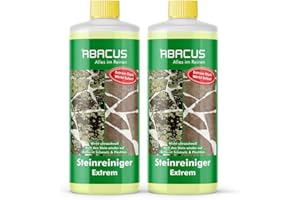 ABACUS® Extreme Stone Cleaner, Intensive Stone Cleaner for Outdoor Use with Immediate Effect, Removes Immediately Dirt, Green Growth, Lichens and Algae on Stones in Minutes, Stone Cleaner Intensive