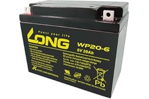 ‎WSB WSB Battery Kung Long WP20-6 6V 20Ah AGM M5 Blei Vlies, kompatibel MP20-6, PS-6200, USV