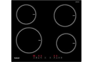 Gudsunal Induction Hob 60 cm, 7200 W, Continuous Low Power Heating, Booster, 9 Heat Settings, Timer, Automatic Shut-Off, Child Lock, Pan Sensor