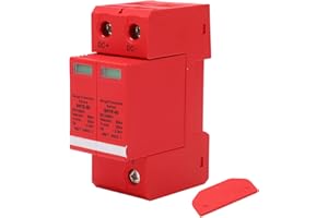 BOPOREA DC1000V 2P Protector contra sobretensiones DC Dispositivo de protección contra sobretensiones pararrayos fotovoltaico hogar protección contra Rayos (2P 60KA)