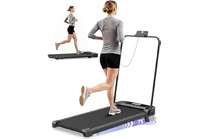 HomeFitnessCode Laufband mit Neigung - Walking Pad Laufpad für Zuhause Klein Mini Walkpad mit Steigung Untertisch Elektrisch 1-8 KMH Lauf Walking Band Gehband