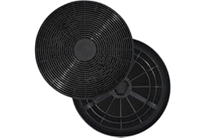 AllSpares© Lot de 2 filtres à charbon actif pour Respekta / Klarstein / Colbe / Bomann 256100 R2 KF 561 / DU 612/620/621 / MIZ 0023 / MIZ0023