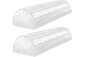 Navoys 2pk 1.5m x 45cm x 42cm Grow Tunnel - Rust Proof Small Poly Tunnel for Garden, Cloches for Growing Vegetables, Protect Plants from Bad Weather, Grow Tent, Poly Tunnel Cloche (2 Grow Tunnels)