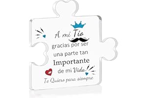 FCZIVA Tío Placa de Rompecabezas Acrílico Regalos Día del Padre Cumpleaños Hombre Signo Escritorio Navidad Personalizado de Acción Gracias Decoración Escritorio para Hogar Lindo Diseño de Barba