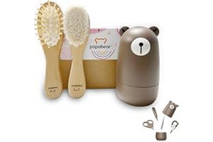 PAPABEAR Baby-Nagelknipser-Set mit niedlichem Etui, Fingernagel- und Zehennagelfeilenset für die Maniküre und Pediküre von Neugeborenen, Geschenk für die neue Mutter