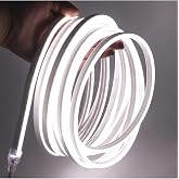 220V Neon LED Hortum 5 Metre 6400K Beyaz Işık 120 LED/m Tak &Ccedil;alıştır IP65 Su Ge&ccedil;irmez Şerit LED Dış Mekan Aydınlatma