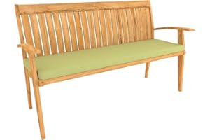 POKAR Bankauflage Bankkissen mit Abnehmbarem Bezug Sitzkissen für Bank Sitzbank Sitzpolster Bankpolster Stuhlkissen Gartenbank (160 x 40 x 5, Grün)