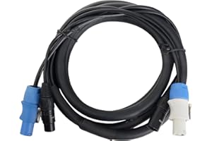 Pronomic Stage PPD 2.5 Hybrid Cable Power Plug/DMX Powercon Compatible + DMX 3-pin, 2.5 m