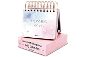 1STEP2DREAM 1stepdream Regalo Motivacional Español para Mujeres, Mamá, Profesora, Calendario Diario con 365 Tarjetas Inspiradoras de Compromiso en Español, Decoración Inspiradora de Escritorio para Oficina