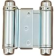 Double Action Spring Hinge - 3" Inch - Zinc Finish - Indoor and Outdoor Use - Single Hinge
