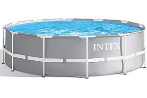 Intex Schwimmbecken Pool, Grau, 366 x 99 cm Frame Pool Set Prism Rondo 26716