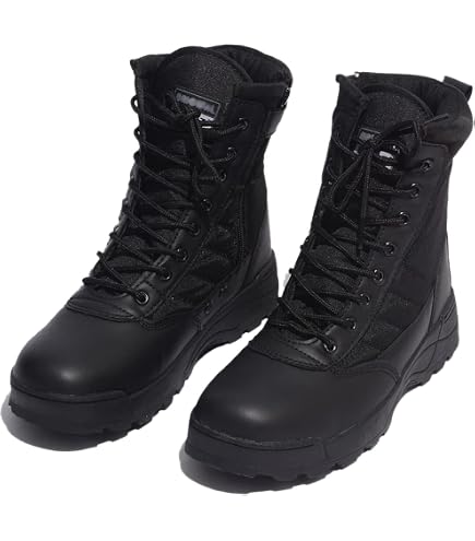 Bottes Militaires Homme BALALALA - Bottes Tactiques Combat Avec Fermeture Latérale
