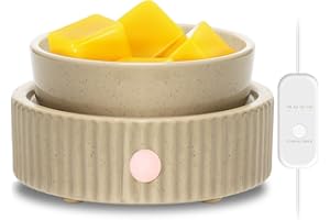Maromamix Wax Melt Warmer with 4 Timer- Ceramic 3-in-1 Melt Warmer for Scented, Electric Candle Wax Melter burnerfor Home Office Bedroom Fragrance, Home Décor & Gift Choice