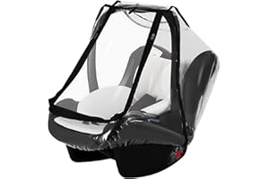 LAM-LORD Universal Baby Car Seat Stroller Rain Cover, Waterproof EVA Stroller Weather Shield with Easy Access Zipper, Clear Window, Baby Carrier Cover Rain Shield Car Seat Accessory