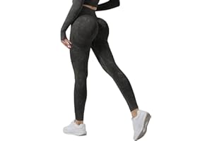 Neteson Sportowe legginsy damskie z wysokim stanem, nieprzezroczyste, do jogi, na siłownię