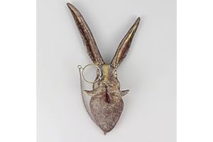GRESONIC 3D head Wall Mount Ornament, Animal Heads for Wall Art Hanging Sculptures, Small Metal Wall Resin Art Wall Decor Ornament Waterproof Bronzed Resin Decorations for Home (rabbit head)