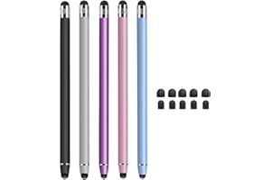 IZyufan Touchscreen Stift [5 Stück], Hohe Empfindlichkeit 2 in 1 Universelle Kapazitive Stylus Touch Pen für iPhone Pad Galaxy Mi Smartphones und Tablets, iOS, Android