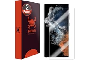 Skinomi Screen Protector Compatible with Samsung Galaxy S23 Ultra 5G Works with Fingerprint Scanner (2-Pack) Clear TechSkin TPU Anti-Bubble HD Film, 6.8 INCH (SK42598)