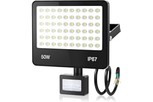 ‎HAPYLUMI HAPYLUMI LED Spotlight with Motion Sensor Outdoor, Super Bright 50 W 5000 LM LED Outdoor Spotlight 6500 K Cool White Spotlight, Outdoor Spotlight IP67 Waterproof for Garden Garage Home Yard