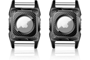 ETACCU Uchwyt na obrożę dla psa do Airtag, wodoodporny uchwyt na obrożę dla psa ze zdejmowaną metalową pętlą, solidny TPU, lekki, kompaktowy rozmiar (2 sztuki)