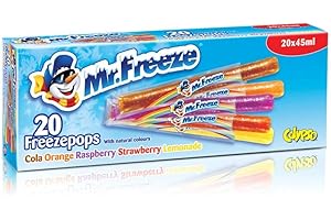 Mr Freeze - Lot de 8 Sucettes Glaçons Freeze Pops Arôme Naturel 20 x 45 ml