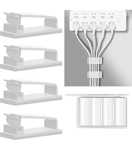 Clips De Câble Adhésif Réglable Pour Gestion De Câble à Fibre Optique, Attache Fil Et Le Cordon Dans Maison Ou Bureau Lot De 50 96617800