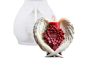 FYting DIY Candle Kit, Silicone Moulds for Candles, 3D Decoration, Aromatherapy, Chalk Making, for Christmas, Birthday, Mother's Day, Valentine's Day (Wings Flowers)