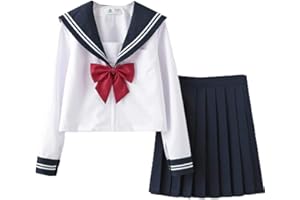 DAIWEN Japanese Sailor Uniform Cosplay JK Uniform Sailor Suit School Costume Outfit, JK Uniform Cosplay Costume Sailor Suit Cosplay for Women Girls