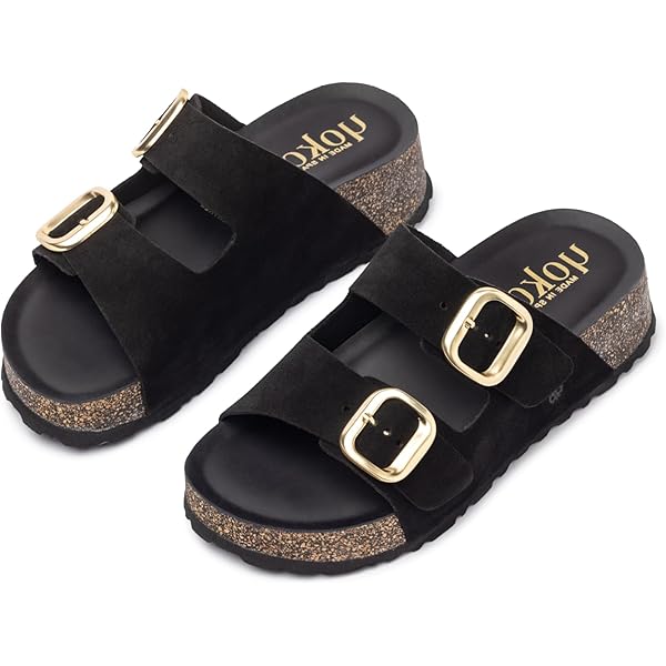 Yokono Sandalias Sandalias Planas Yokono Mujer Piel Vacuna TUNEZ-130 Marrón  Cómodas Para Primavera-Verano Tacón 2CM Yokono Sandalias Mujer