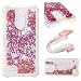 Produktbild Everainy Kompatibel für LG K8 2018/LG K9 Hülle Silikon 3D Flüssig Glitzer Durchsichtig Stoßstange Gummi Cover LG K8 2018/LG K9 Liquid Stoßfest Hüllen Handyhülle Schutzhülle (rot Gold)