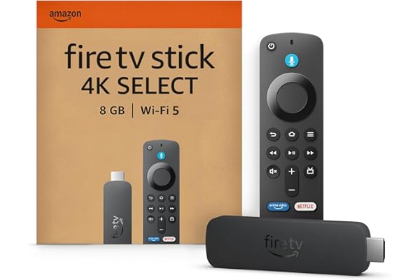 Amazon Fire TV Stick 4K Select (última generación): comienza a reproducir contenido 4K en streaming, ve cientos de miles de películas y episodios de series, y accede a la TV gratuita y en directo