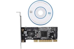 EXLIY Carte Raid SATA PCI 4 Ports, Carte contrôleur PCI Express Prend en Charge Quatre disques durs, Carte d'expression PCI Express pour Windows 98SE/Me/2000/XP