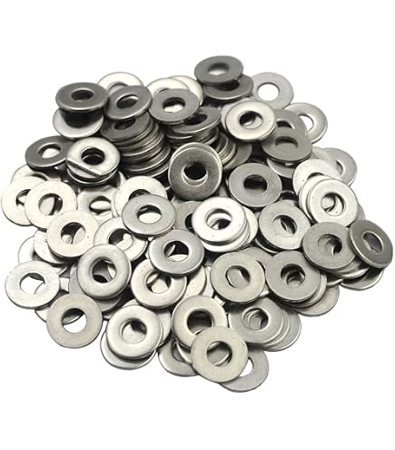 500 Pack M6 Metric Stainless Steel Flat Washers – A2 / 18-8 – 6mm