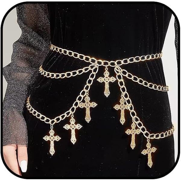 ZBHDEYG Punk-Kettingriem, Zwart, Gothic, Donker, Hiphop JK-Riem Voor Dames - Geschikt Voor Dates, Dansfeesten, Rollenspellen (97 x 4,5 cm ZBHDEYG Punk-Kettingriem, Zwart, Gothic, Donker, Hiphop JK-Riem Voor Dames - Geschikt Voor Dates, Dansfeesten, Rollenspellen (97 x 4,5 cm