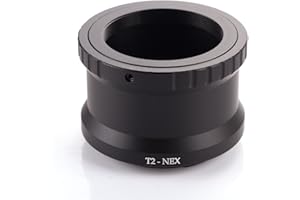 Fotga, Adattatore obiettivo T per Sony E-Mount con attacco T2, anello NEX-6 5C 5T C3 F3 A7S II A33 A5100 A6000
