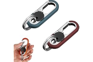 WAPSAT Llaveros para hombre, llavero de coche 2023 para hombre, llavero antipérdida con llaveros dobles, llavero de liberación rápida