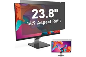 SOPPY Filtro de privacidad, pantalla de privacidad para monitor de 23,8 pulgadas, filtro de privacidad, antiluz azul y antideslumbrante (16:9, 528 x 297 mm)