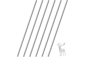 AOOSU rostfritt stål, 6 stycken runda stavar i rostfritt stål 4 mm x 300 mm rund stång 304 rostfritt stål runda stänger metal