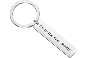 MYOSPARK On to The Next Chapter Keychain Bookmark Retirement/Graduation/Divorce/Farewell/New Job/Book Lover Gift