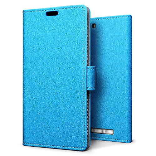 Funda ZTE Blade A610 SLEO Cartera Carcasa Piel PU Suave Flip Folio Caja Super Delgado  Estilo Libro Soporte Plegable y Cierre Magn  tico  para ZTE Blade A610 - Azul