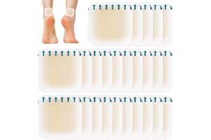 LARFRAECY Lot de 25 pansements en gel pour talons et ampoules hydrocolloïdes pour talon, orteils et pieds, douleurs à la friction orteils, protection des pieds de la vessie, imperméables, invisibles (50 x 50 mm